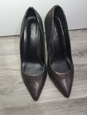 Call It Spring Metallic Plum Pointed-Toe Heels